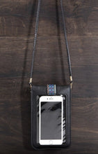 Load image into Gallery viewer, Boho Cork Tribal Print Cellphone Cross-Body Bag with Clear Window
