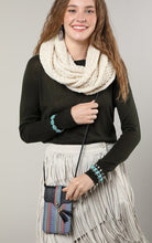 Load image into Gallery viewer, Boho Cork Tribal Print Cellphone Cross-Body Bag with Clear Window
