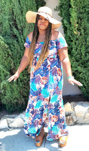 Load image into Gallery viewer, Quenda Off The Shoulder Bohemian Floral Ruffle Maxi Dress
